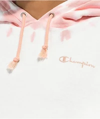 Champion Wave White & Peach Tie Dye Hoodie