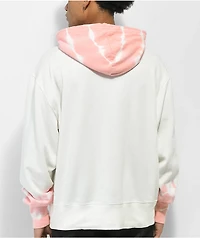 Champion Wave White & Peach Tie Dye Hoodie