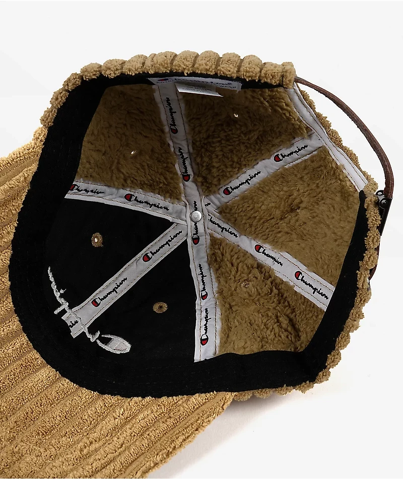 Champion Whole Wheat Brown Corduroy Strapback Hat