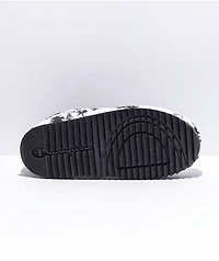 Champion Women's University Black & White Tie Dye Scarlet Slippers