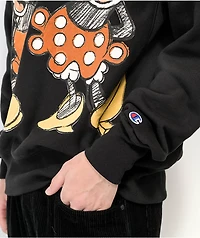 Champion x Disney Mickey & Minnie Black Crewneck Sweatshirt