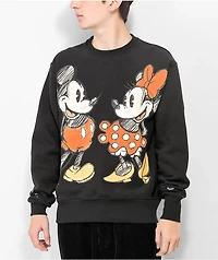 Champion x Disney Mickey & Minnie Black Crewneck Sweatshirt