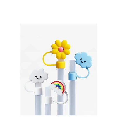 CharCharms Nature 4-Pack Straw Toppers