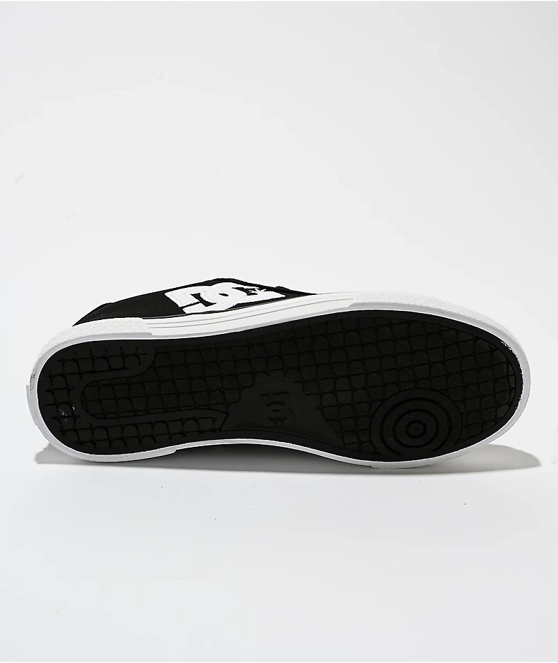 DC Chelsea TX Black & White Skate Shoes