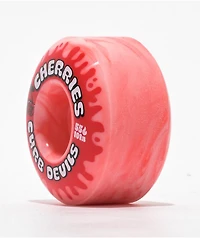 Cherries Curb Devils Red Swirl 55mm 101a Skateboard Wheels