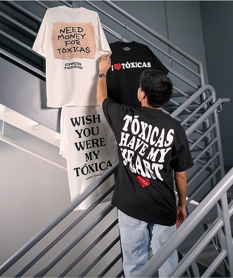 Chicos Toxicos I Heart Toxicas Black T-Shirt