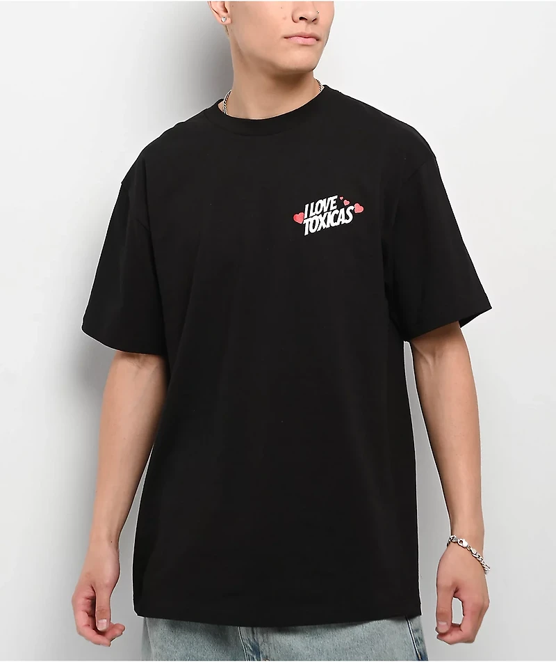 Chicos Toxicos I Love Toxico Black T-Shirt