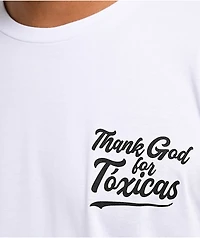 Chicos Toxicos Thank God White T-Shirt