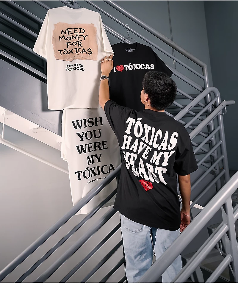 Chicos Toxicos Toxicas Have My Heart Black T-Shirt