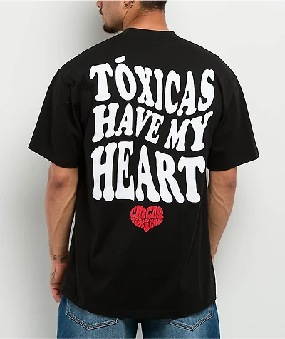 Chicos Toxicos Toxicas Have My Heart Black T-Shirt