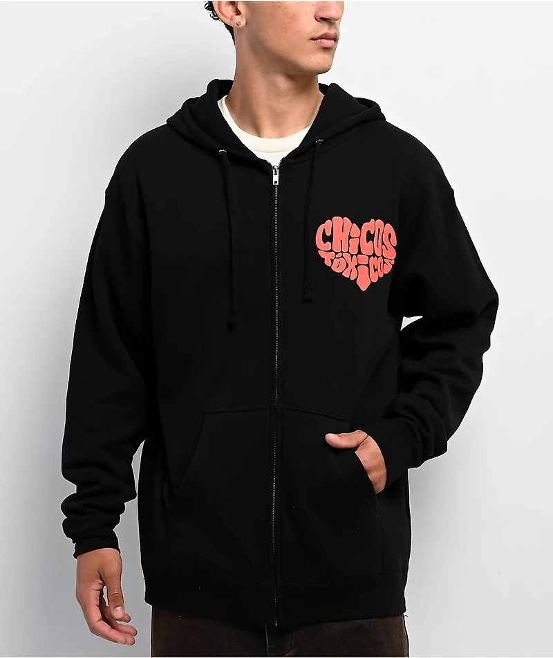 Chicos Toxicos Toxicas Have My Heart Black Zip Hoodie