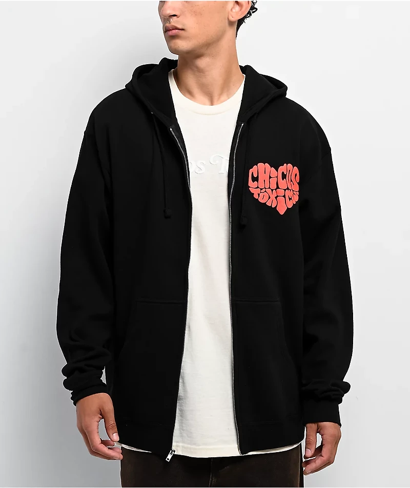 Chicos Toxicos Toxicas Have My Heart Black Zip Hoodie