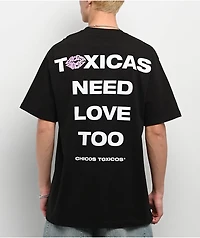 Chicos Toxicos Toxicas Need Love Too Black T-Shirt