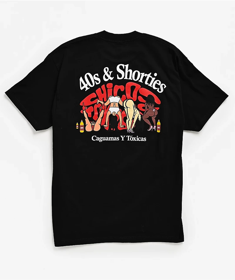 Chicos Toxicos x 40s & Shorties Caguamas Black T-Shirt