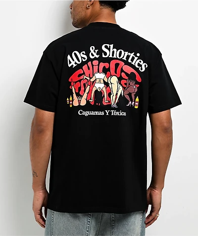 Chicos Toxicos x 40s & Shorties Caguamas Black T-Shirt