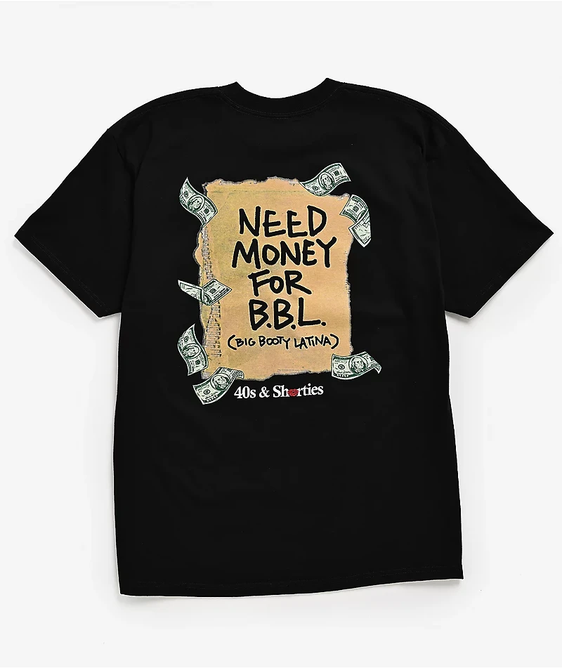 Chicos Toxicos x 40s & Shorties Need Money Black T-Shirt