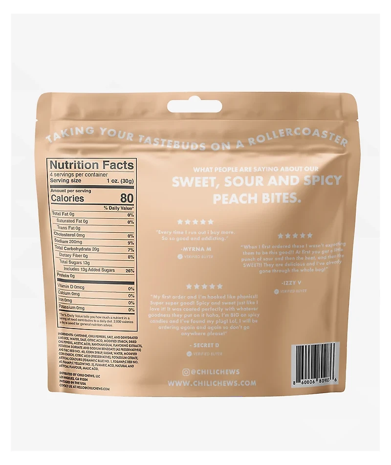 Chili Chews Peach Bites Candy