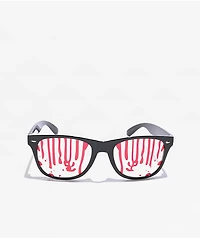 Chip Red Drip Clear Glasses
