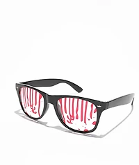 Chip Red Drip Clear Glasses