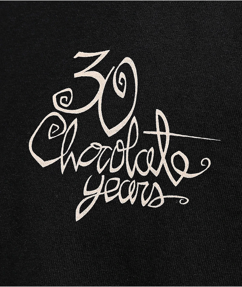 Chocolate 30 Years Garment Dye Black T-Shirt