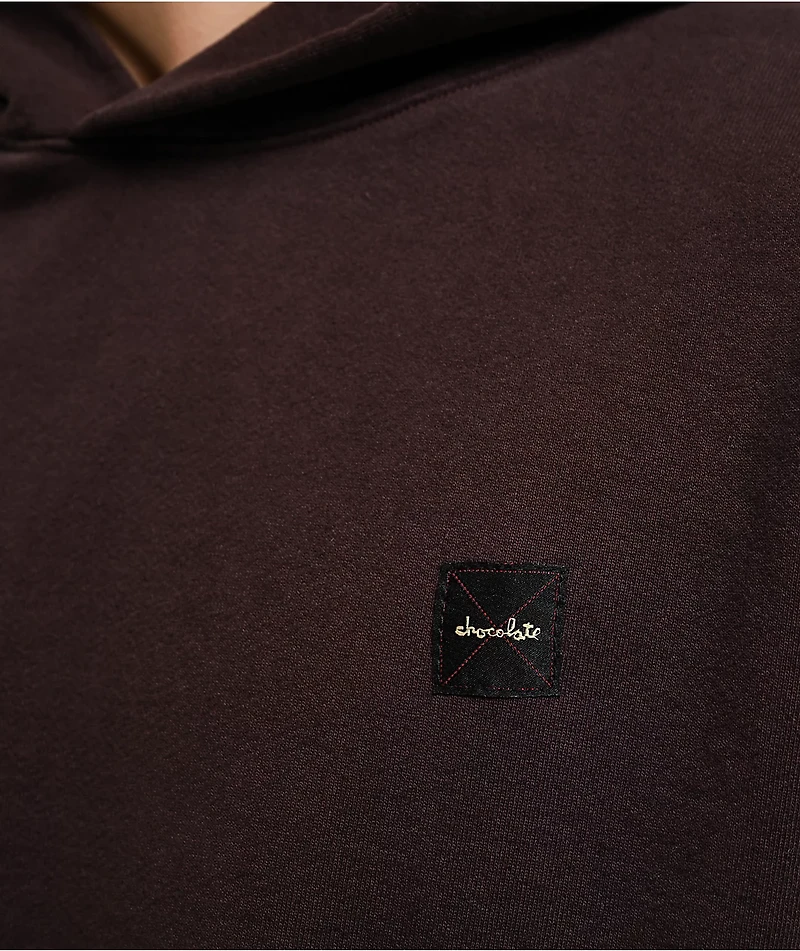 Chocolate Work Label Brown Hoodie