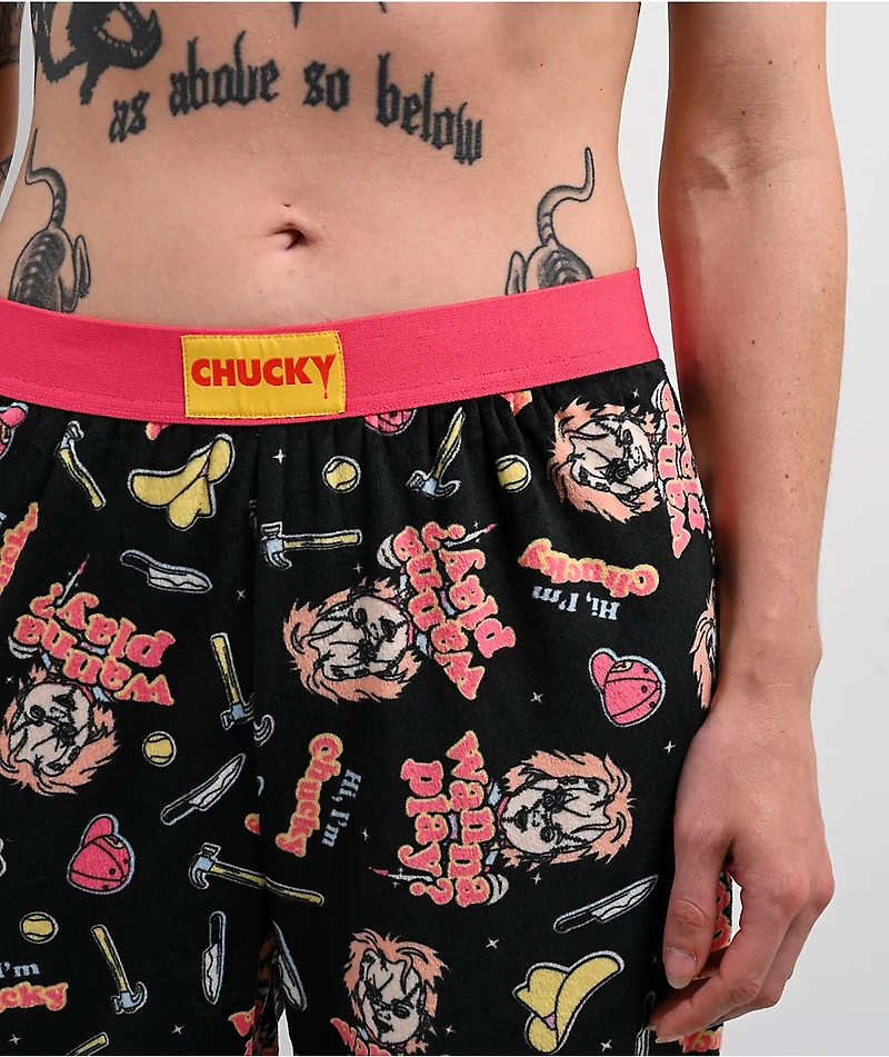 Chucky Wanna Play Black Lounge Pants
