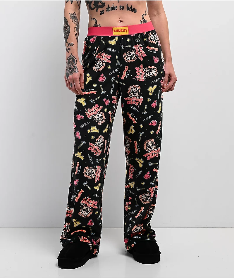 Chucky Wanna Play Black Lounge Pants