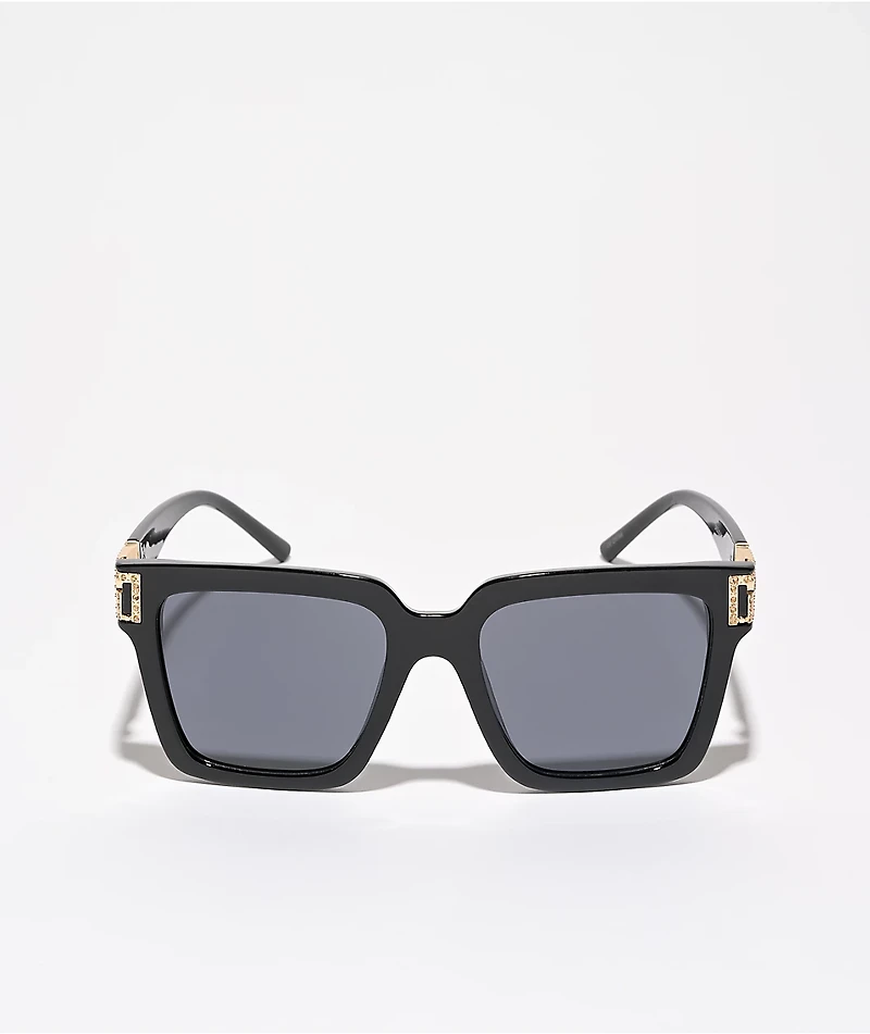 Chunky Lux Black Square Sunglasses