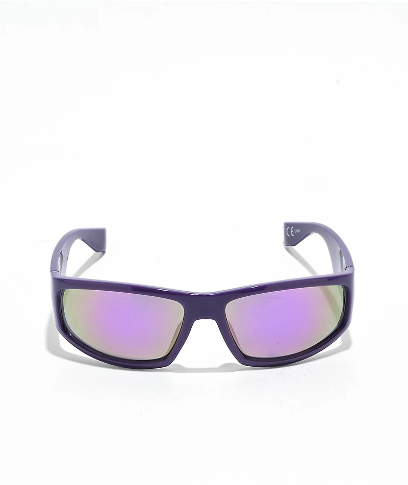 Chunky Purple Racer Sunglasses