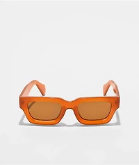 Chunky Rectangle Orange Sunglasses