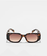 Chunky Rectangle Tortoise Shell Sunglasses