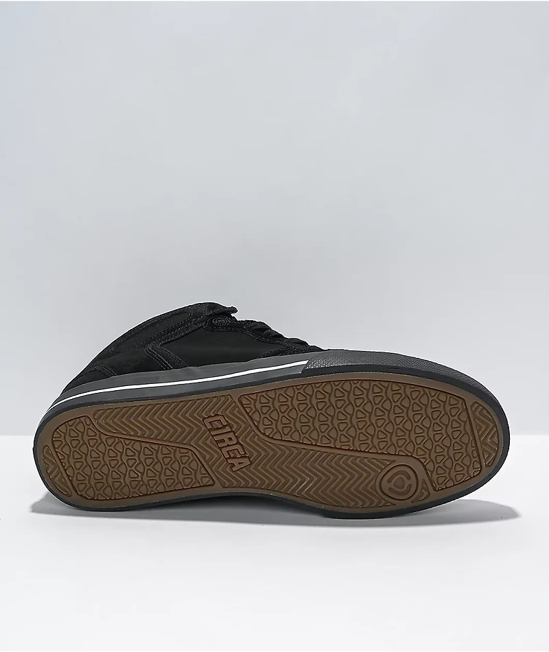Circa Lopez 99 Black Hi-Top Suede Skate Shoes