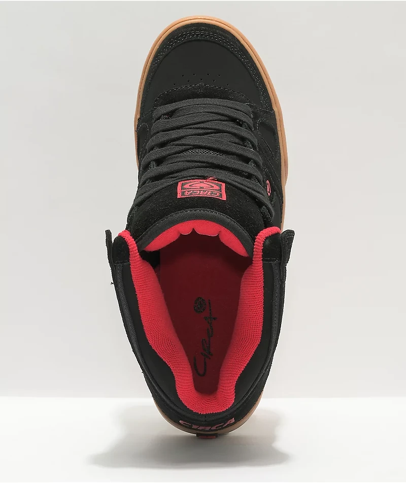 Circa Lopez 99 Mid Black & Gum Skate Shoes
