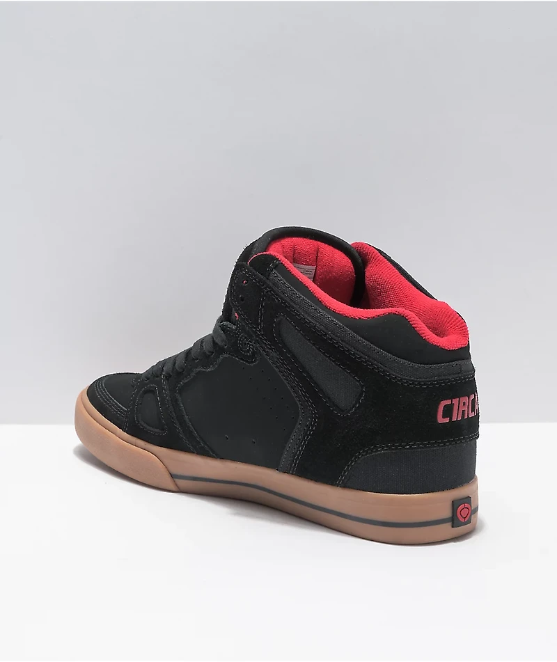 Circa Lopez 99 Mid Black & Gum Skate Shoes