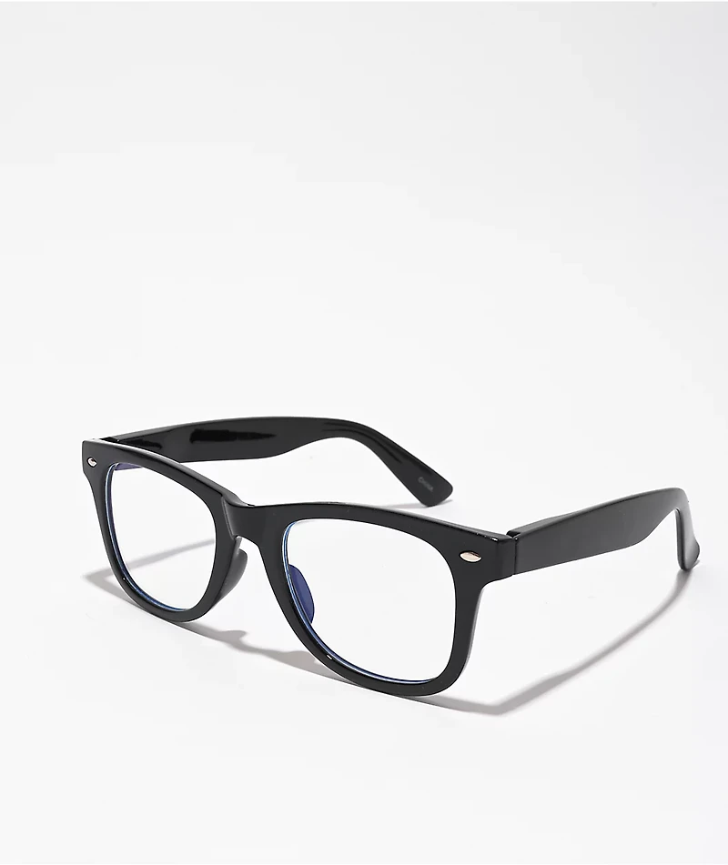 Classic Black & Blue Light Square Sunglasses