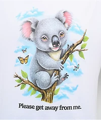 Club Vintage Please Get Away White T-Shirt