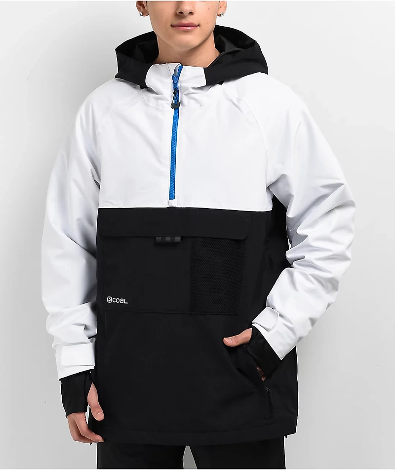 Coal Alder Black & White 10K Anorak Snowboard Jacket
