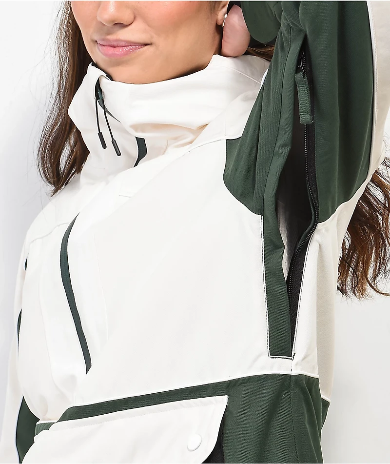 Coal Keele Green & White 15K Anorak Snowboard Jacket