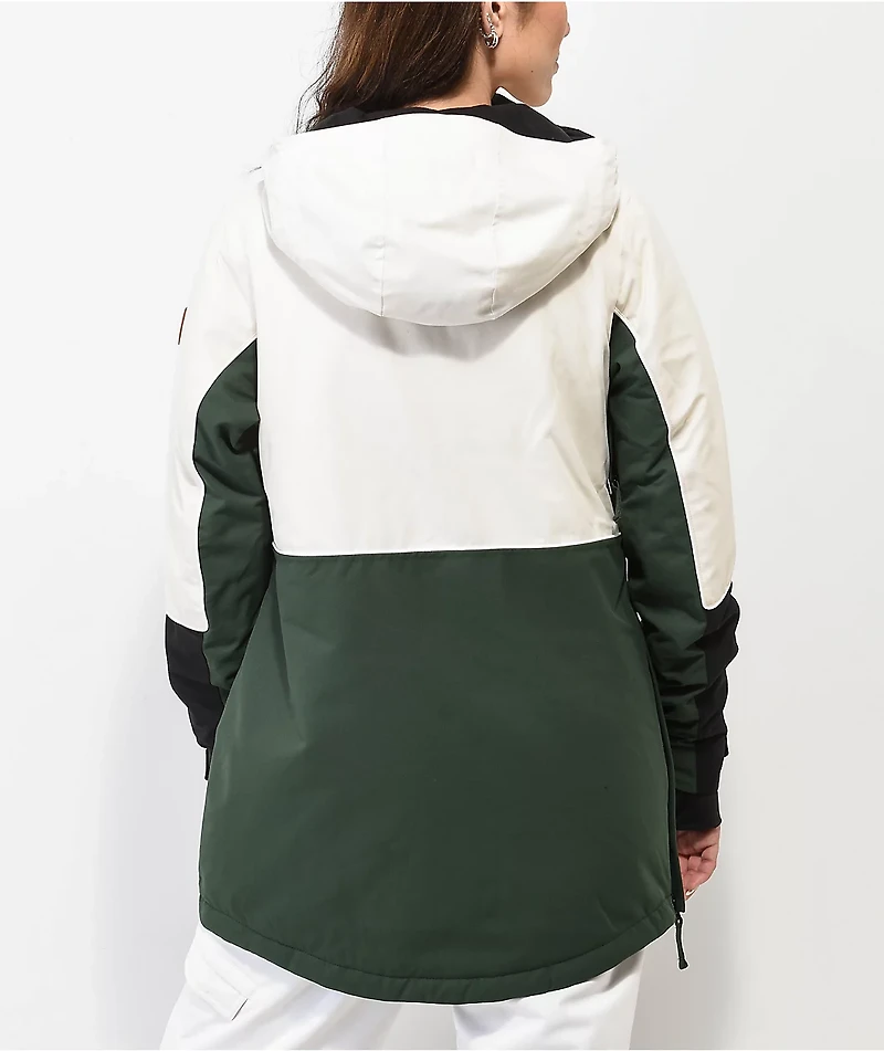 Coal Keele Green & White 15K Anorak Snowboard Jacket