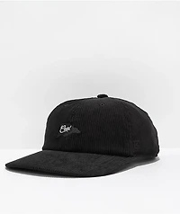 Coal The Whidbey Black Corduroy Strapback Hat