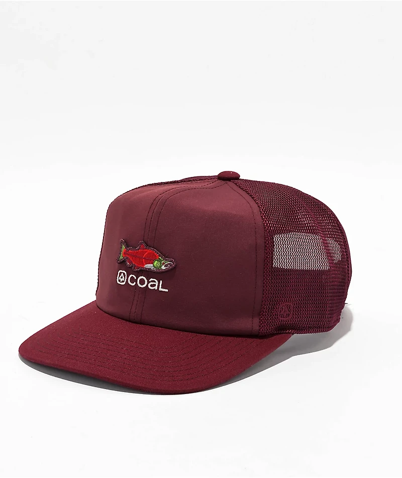Coal The Zephyr Dark Red Trucker Hat