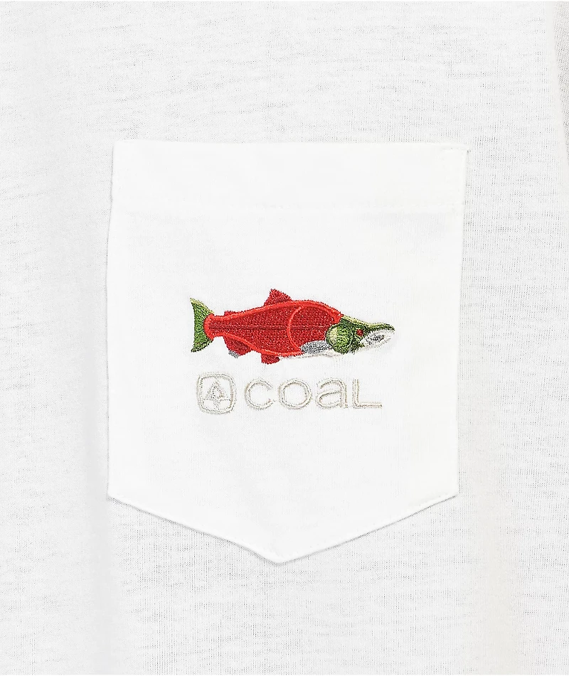 Coal Zypher Salmon White Pocket T-Shirt