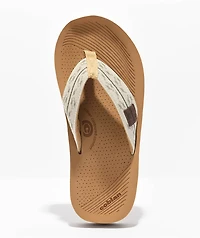 Cobian Camino Rise Tan & White Sandals