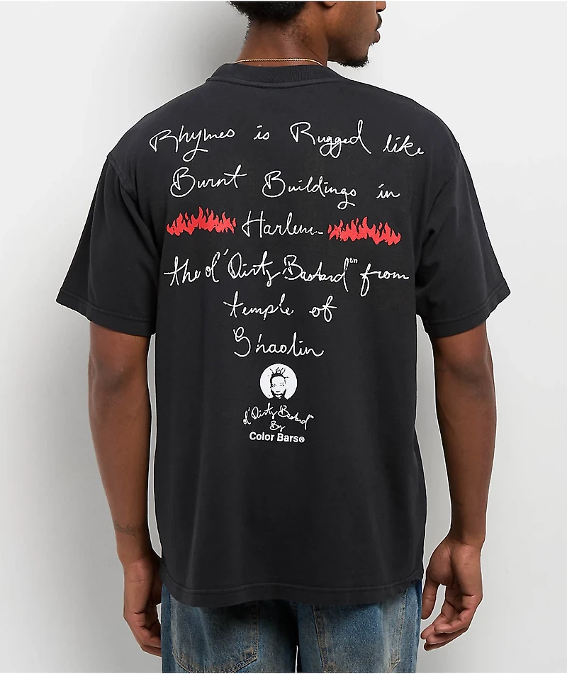 Color Bars Shaolin Black T-Shirt