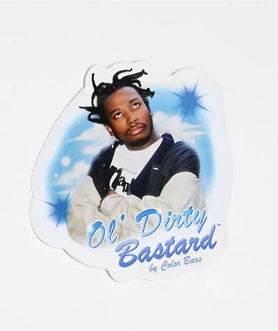 Color Bars x Ol' Dirty Bastard White Sticker