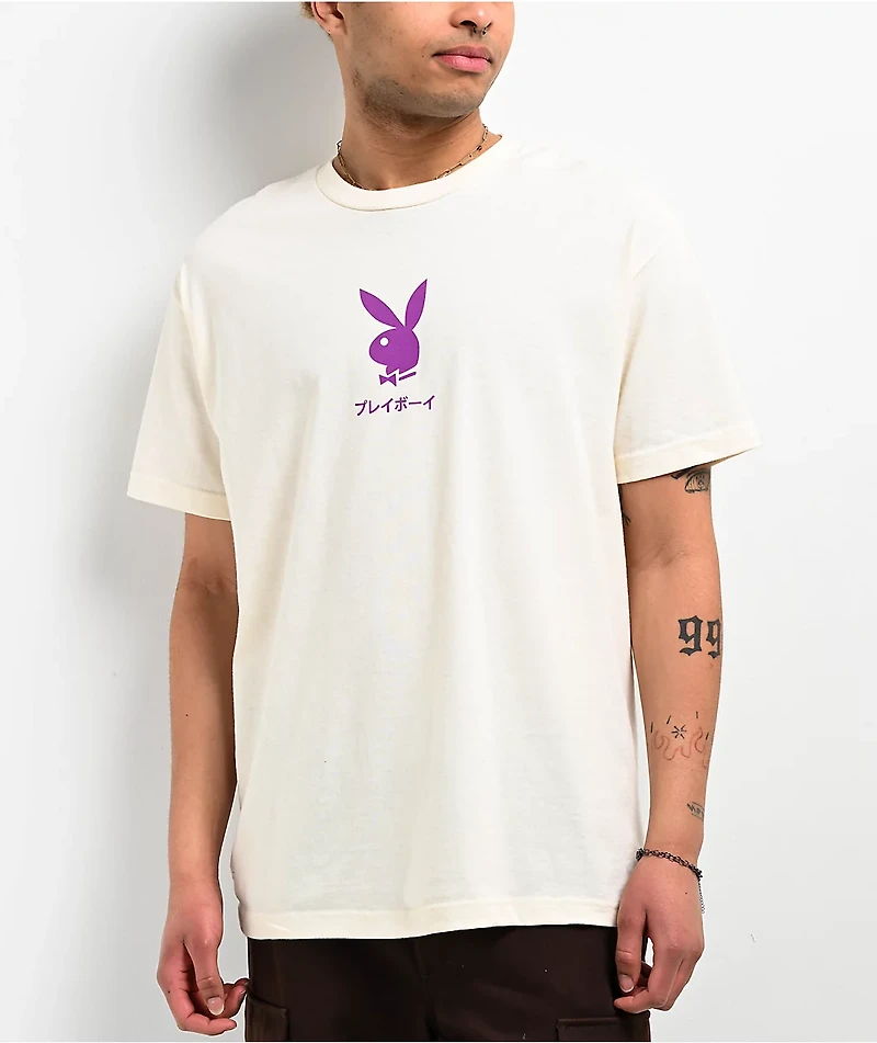 Color Bars x Playboy Ace Of Spades Cream T-Shirt