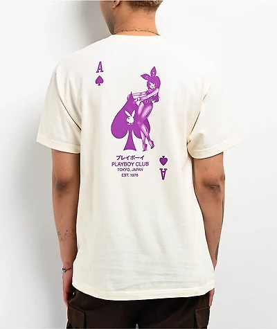 Color Bars x Playboy Ace Of Spades Cream T-Shirt
