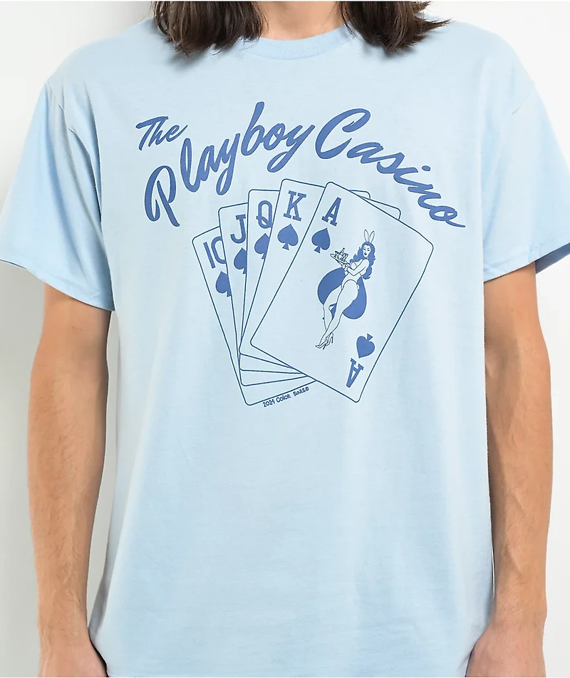 Color Bars x Playboy Casino Light Blue T-Shirt