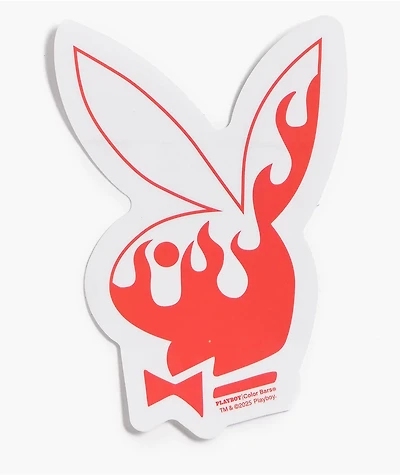 Color Bars x Playboy Flame Logo Sticker