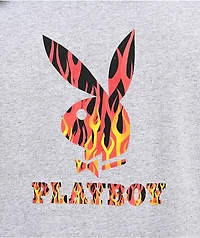 Color Bars x Playboy Flames Heather Grey T-Shirt